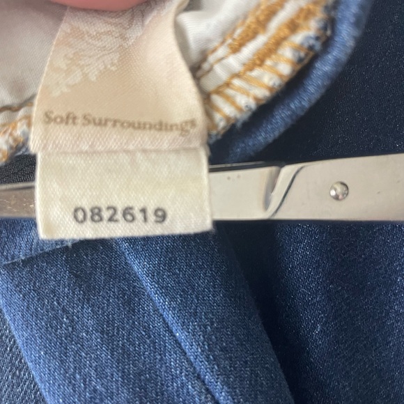 SOFT SURROUNDINGS THE ULTIMATE DENIM PULL ON SKINNY JEANS ELASTIC WAIST XS BLUE - Picture 7 of 7